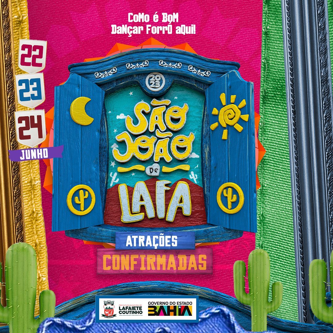 Lafaiete Coutinho: confira as atrações confirmadas para o São João 2023 Lafaiete Coutinho: confira as atrações confirmadas para o São João 2023