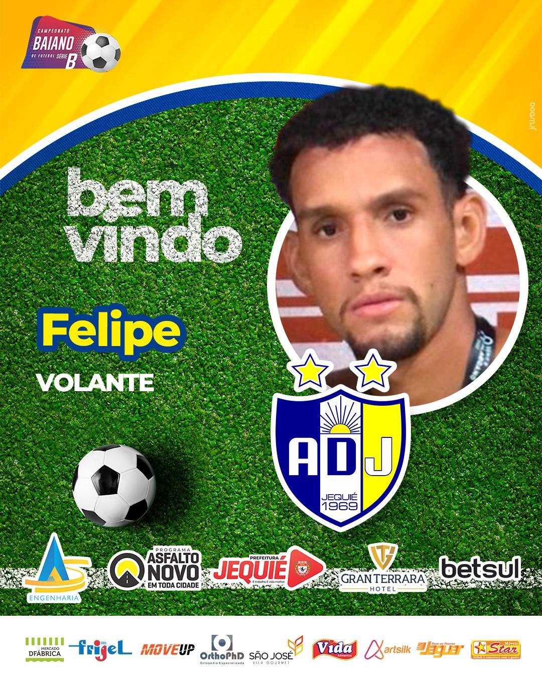 ADJ acerta a contratação do volante Felipe, campeão da série B do Alagoano ADJ acerta a contratação do volante Felipe, campeão da série B do Alagoano