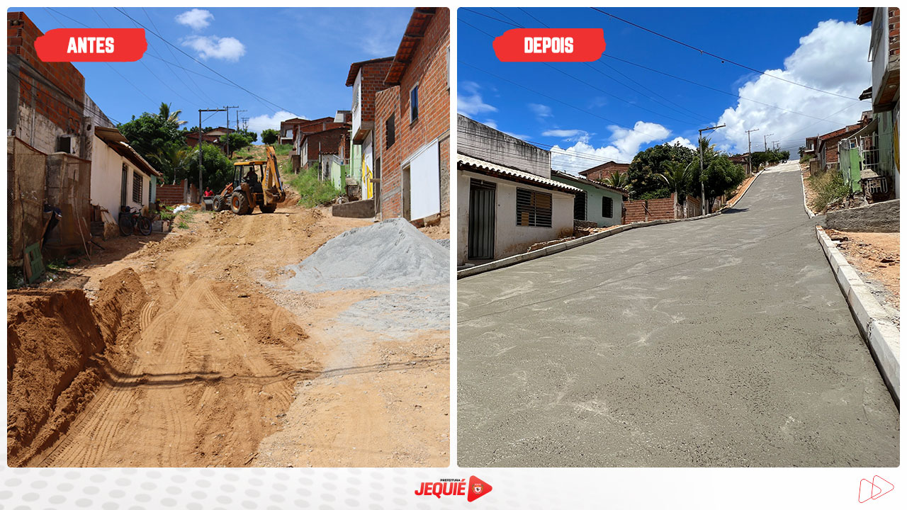 Programa de pavimentação de vias públicas segue firme e Prefeitura de Jequié intensifica obras no Loteamento Sol Nascente Programa de pavimentação de vias públicas segue firme e Prefeitura de Jequié intensifica obras no Loteamento Sol Nascente