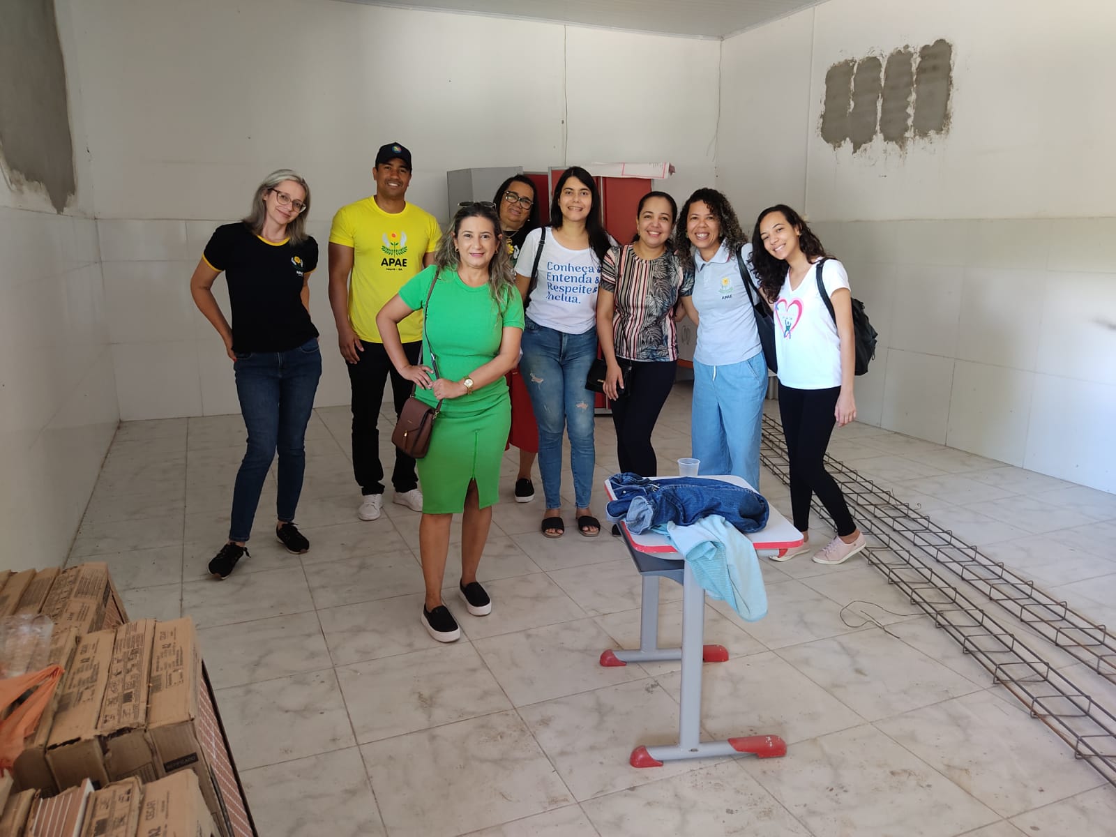 Vereadora Moana Meira visita obras do Núcleo de Autismo da APAE