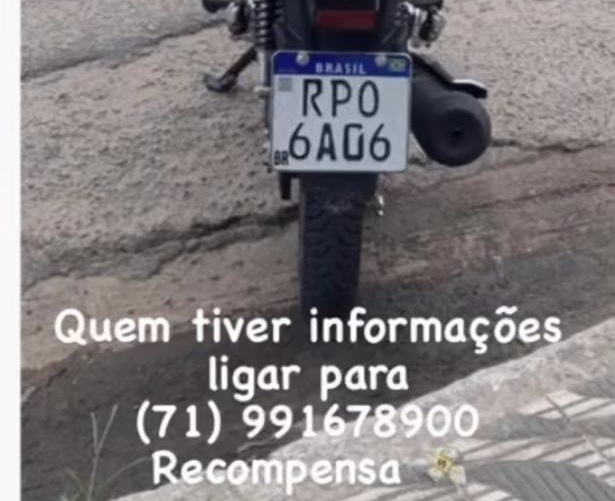 Moto tomada de assalto no bairro Campo do América, recompensa para quem der informações Moto tomada de assalto no bairro Campo do América, recompensa para quem der informações