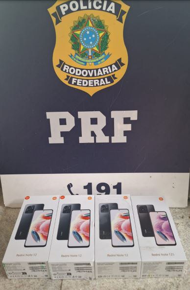 PRF apreende celulares transportados de forma irregular em trecho baiano da BR 116