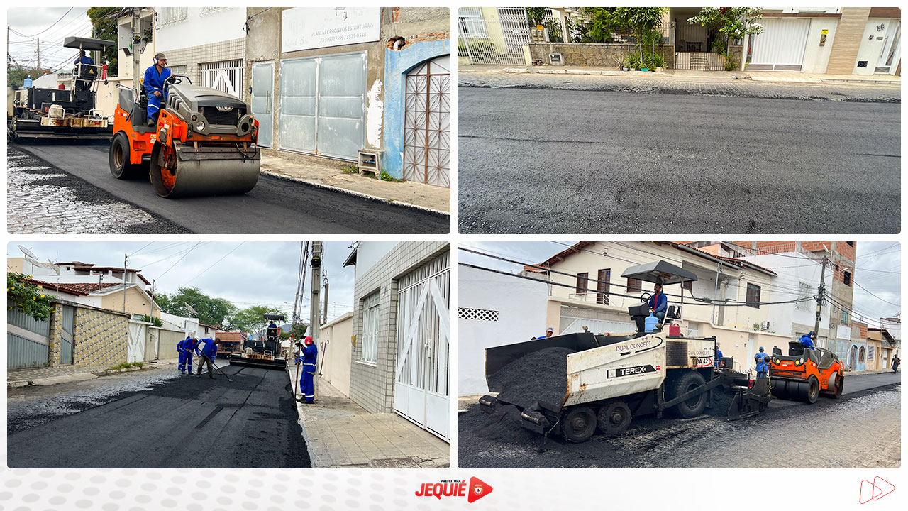 Prefeitura de Jequié investe em novas obras de pavimentação e o benefício chega à ruas dos bairros Espírito Santo, São José, Joaquim Romão e KM 4 Prefeitura de Jequié investe em novas obras de pavimentação e o benefício chega à ruas dos bairros Espírito Santo, São José, Joaquim Romão e KM 4