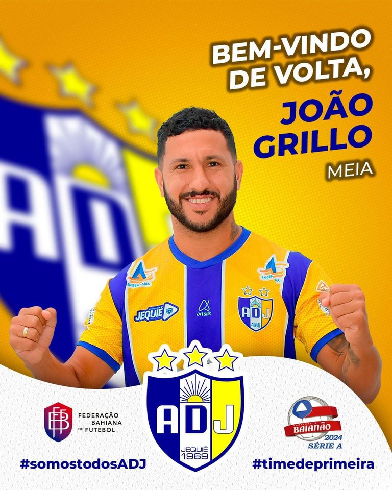 ADJ fecha contratação com o meia João Grilo