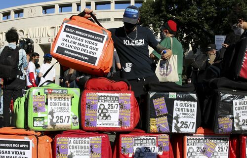 Entregadores de aplicativos articulam paralisação em janeiro Entregadores de aplicativos articulam paralisação em janeiro