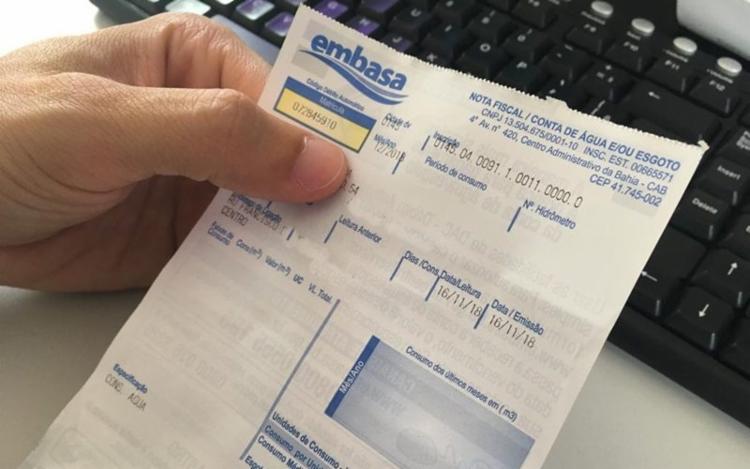 Conta de água ficará 11,73% mais cara na Bahia Conta de água ficará 11,73% mais cara na Bahia