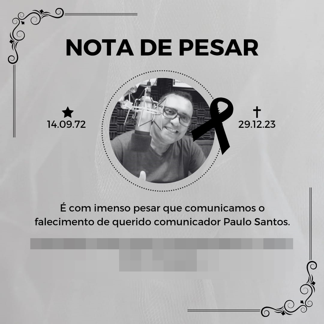 Corpo de Paulo Santos será enterrado neste sábado Corpo de Paulo Santos será enterrado neste sábado
