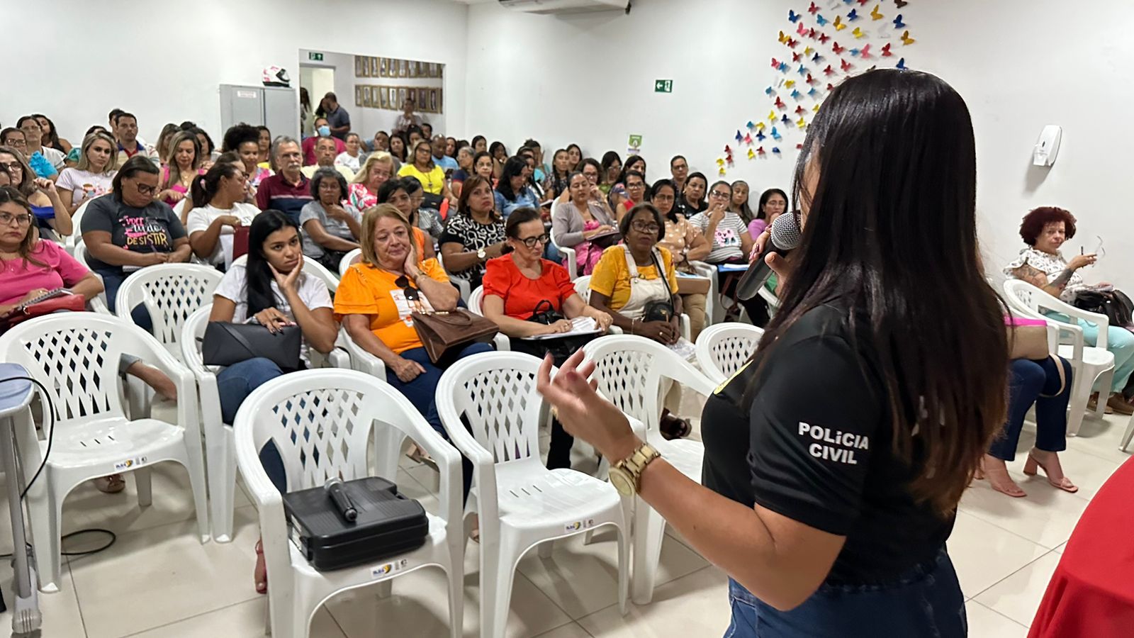 Força de segurança orientaram profissionais da educação sobre ameaças de ataques as escolas de Jequié