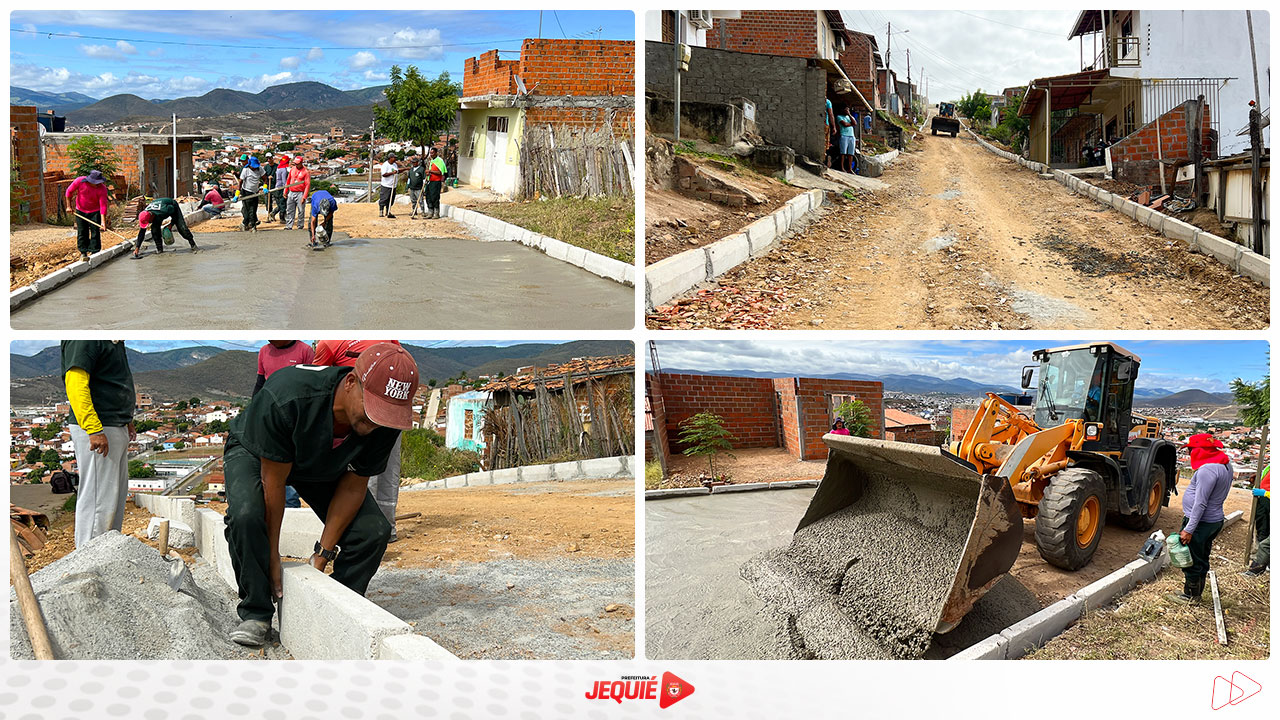 Prefeitura de Jequié mantém ritmo intenso das obras de pavimentação asfáltica e de concretagem de vias públicas Prefeitura de Jequié mantém ritmo intenso das obras de pavimentação asfáltica e de concretagem de vias públicas