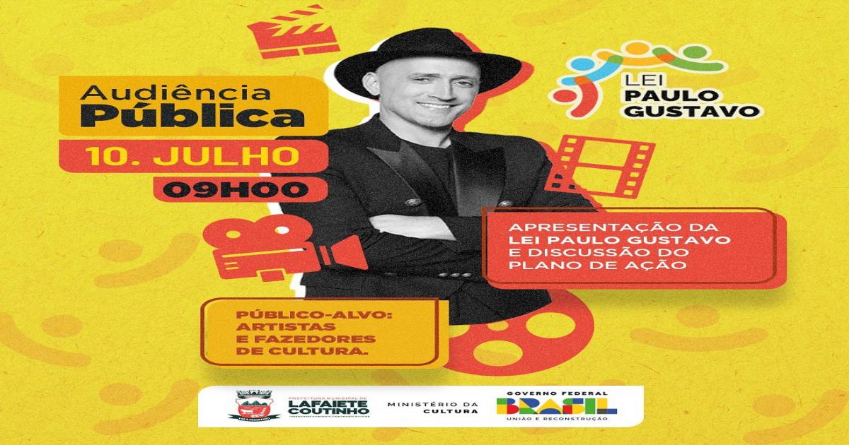 Lafaiete Coutinho: Secretária de Cultura Esporte e Lazer realizará no 10 de julho Plano de Ação do Município