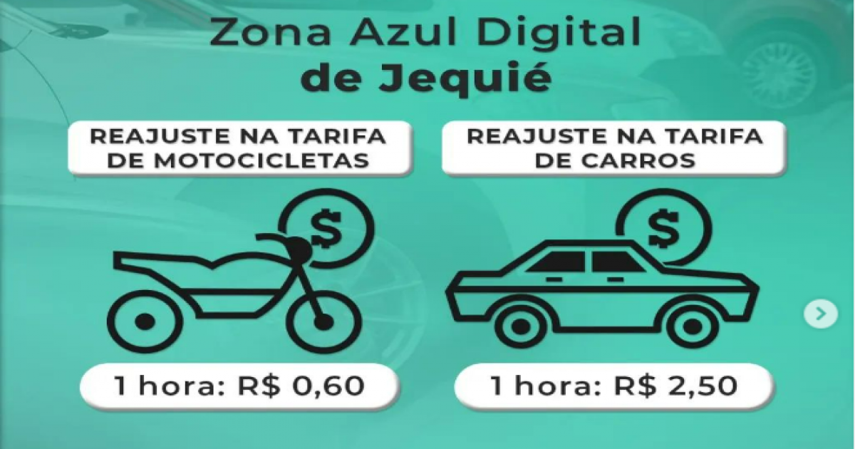 Zona Azul: a partir do dia 18 de outubro de 2023 as tarifas serão reajustadas, confira a tabela de preços