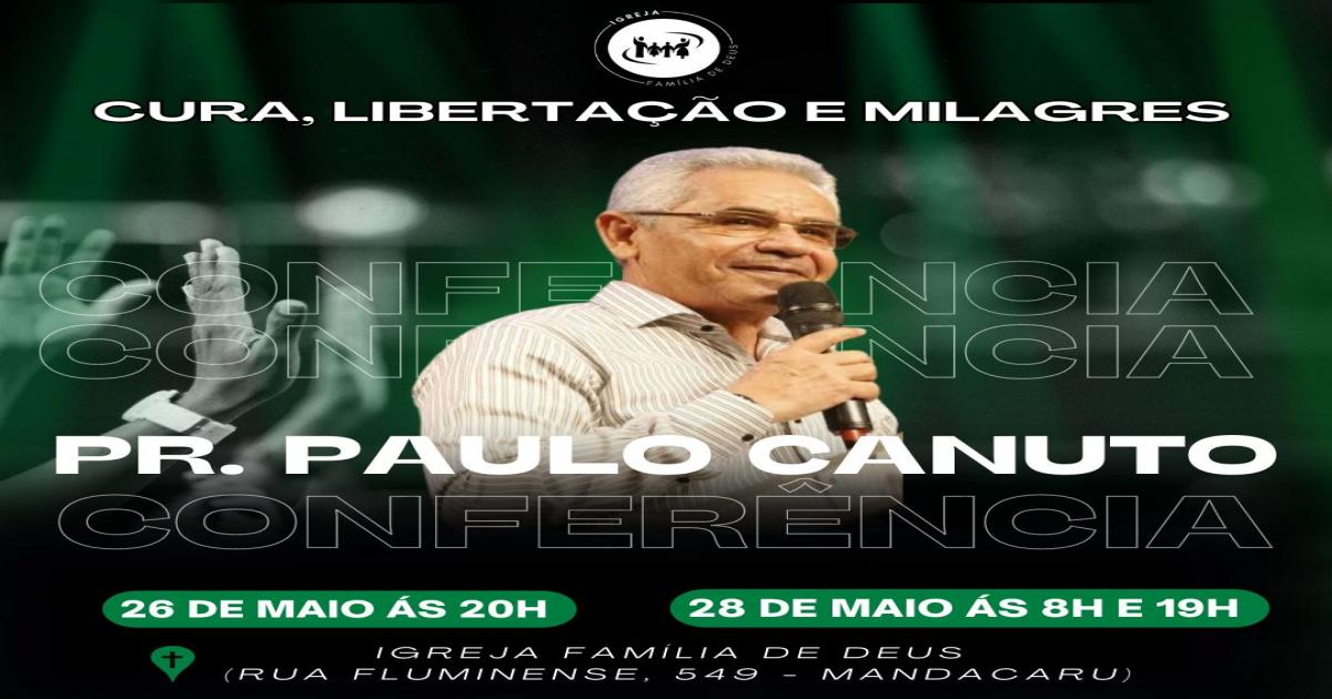 Pastor e ex integrante do Comando Vermelho ministrará palestra na Igreja Família de Deus