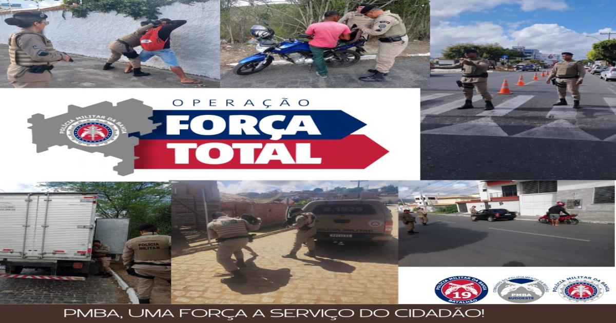 Jequié: Operação Força total mobilizou efetivo do 19BPM no combate ao crime.