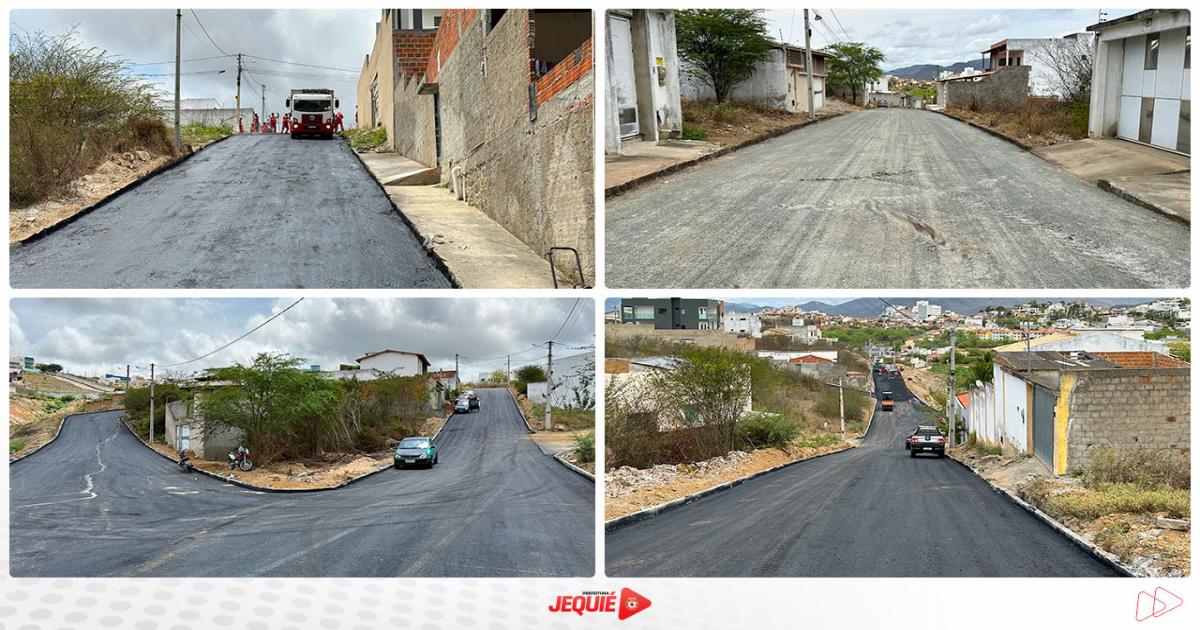 Prefeitura de Jequié avança com obras de pavimentação asfáltica e contempla moradores do Loteamento Raio de Luz no São Judas Tadeu