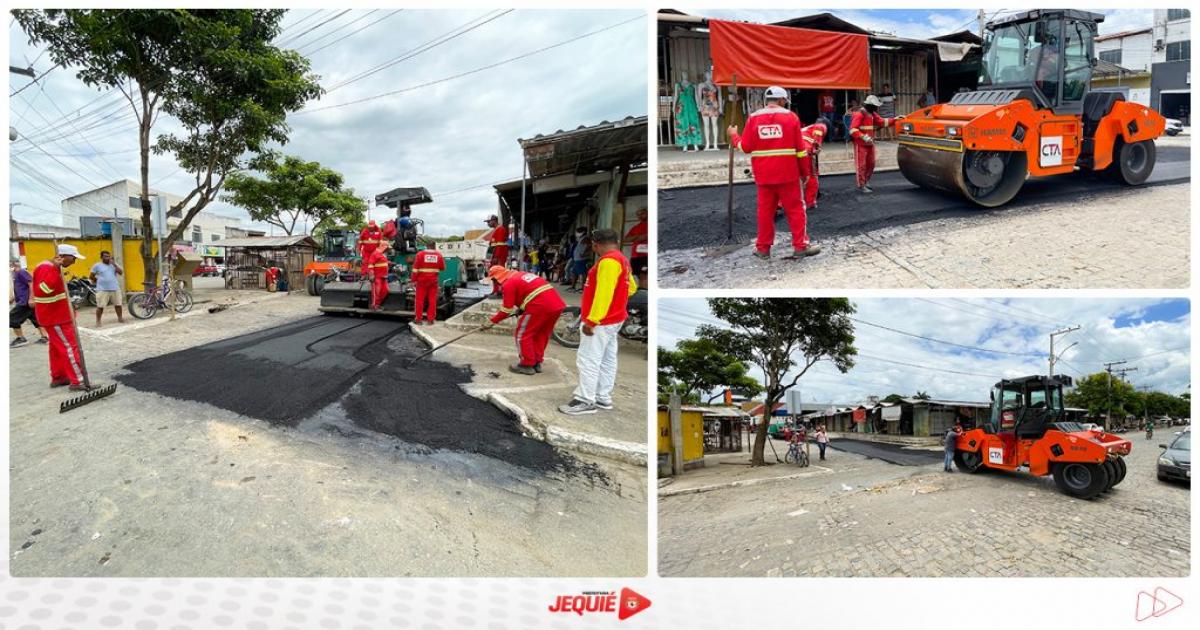 Prefeitura de Jequié inicia pavimentação asfáltica do estacionamento do CEAVIG, em mais uma etapa de recuperação do local após enchentes