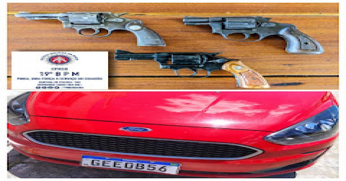 Jequié: Três homens morrem em confronto com a PM; armas foram apreendidas e veículo recuperado