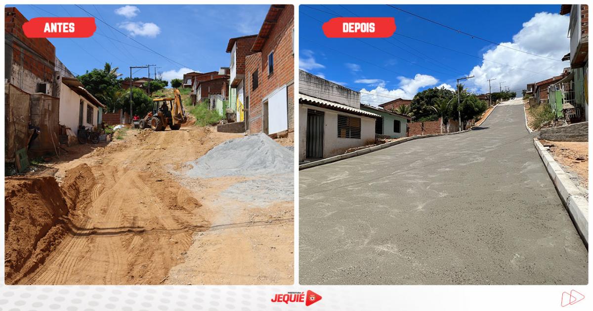 Programa de pavimentação de vias públicas segue firme e Prefeitura de Jequié intensifica obras no Loteamento Sol Nascente