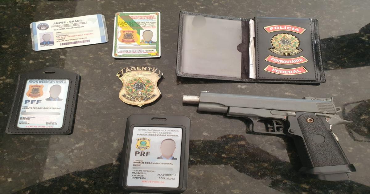 Falso policial rodoviário federal é preso no Oeste da Bahia com simulacro de pistola e documentos falsificados