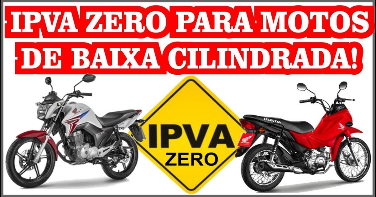 Isenção de IPVA para motos de até 170 cc: veja onde está valendo