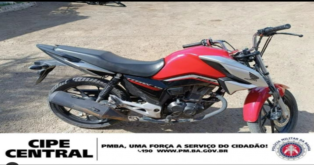 CIPE Central deteve casal com moto roubada