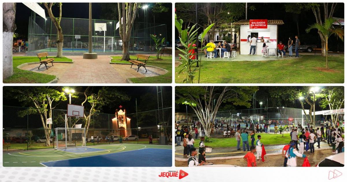 Prefeito de Jequié inaugura praça pública e entrega quadra poliesportiva em Barra Avenida