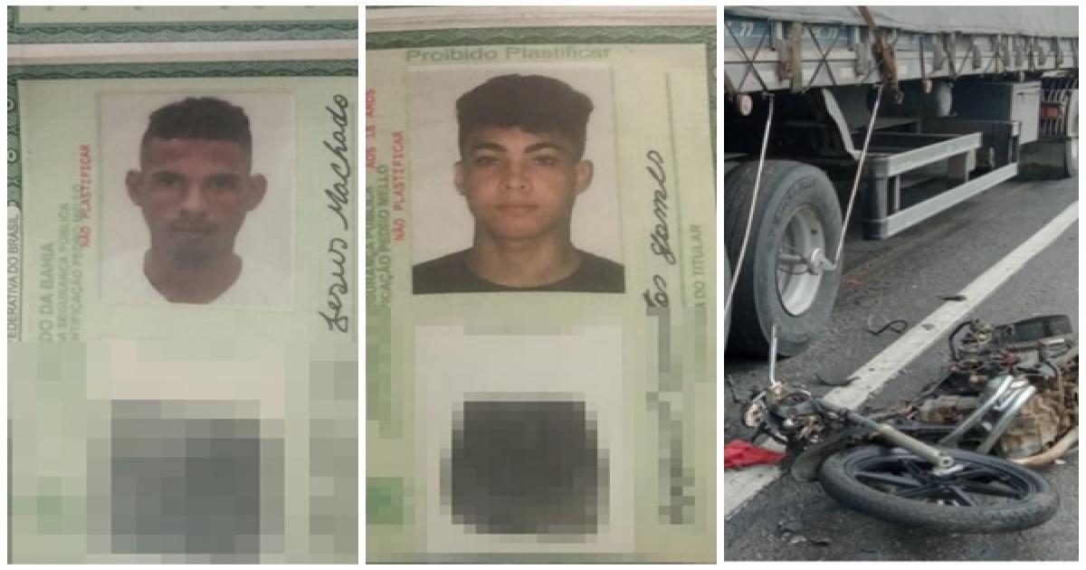 Padrasto e enteado morreram esmagados por uma carreta na BR 116