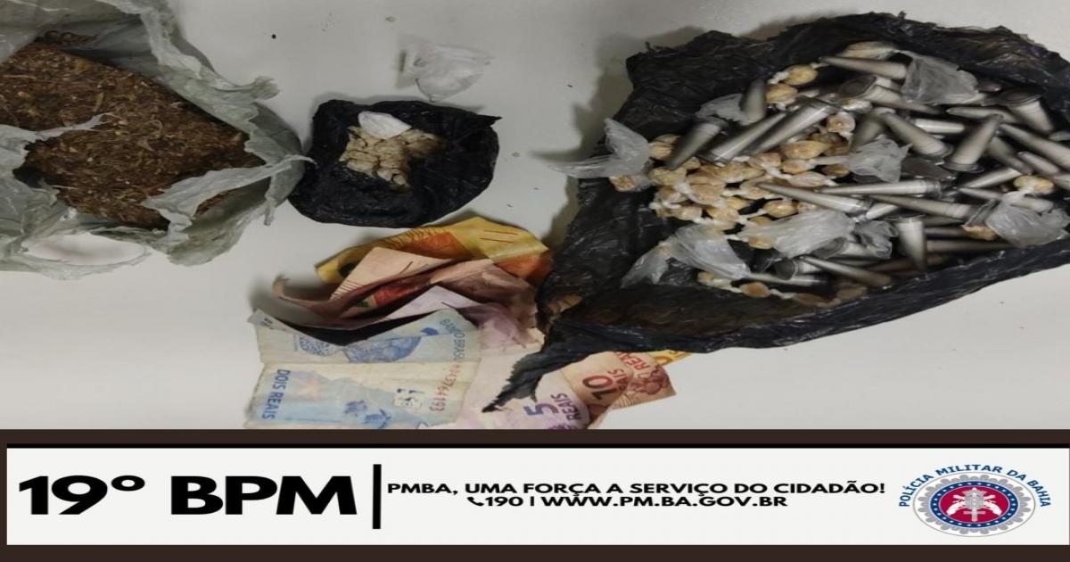 Polícia Militar apreende grande quantidade de drogas no Mercadão Vicente Grilo