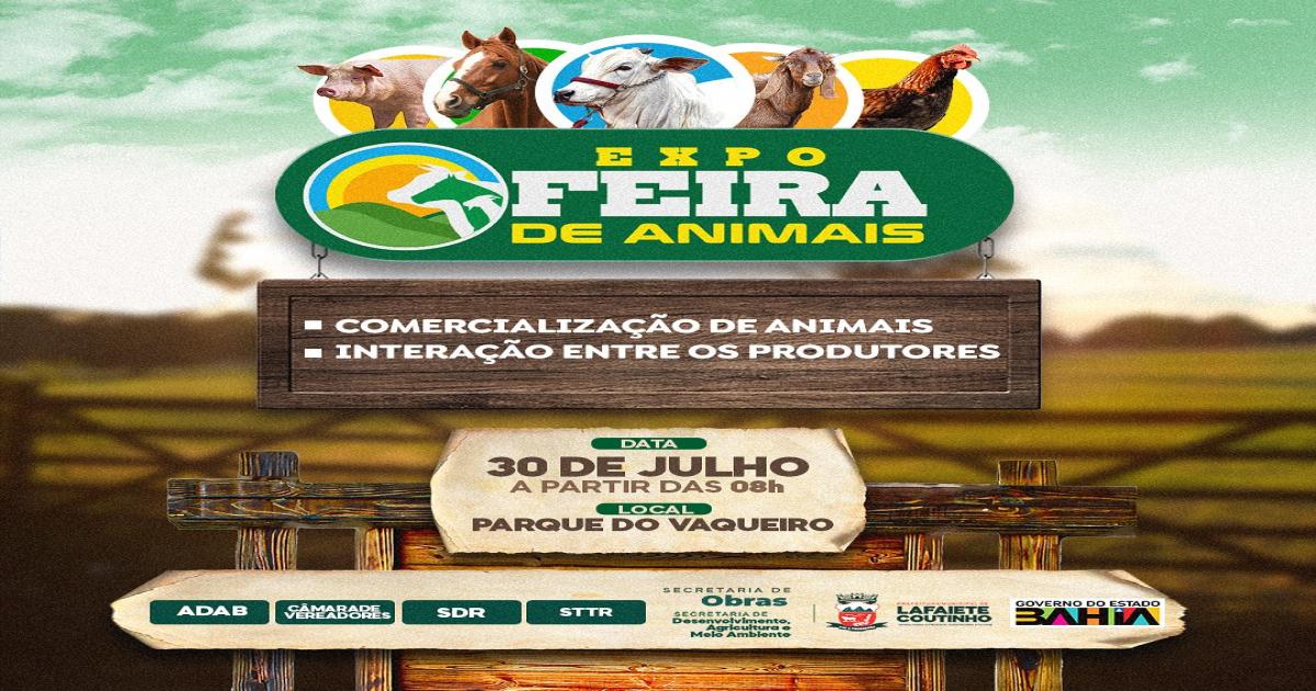 Lafaiete Coutinho: Expo Feira de animais vai movimentar a economia da cidade neste final de semana