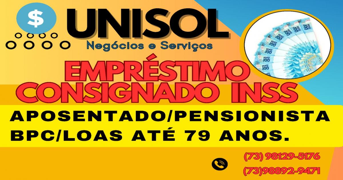 Unisol avisa, que BPC LOAS INSS , retornou com  operações de Empréstimo.