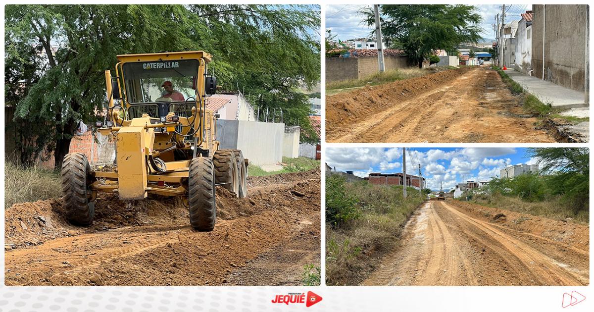 Prefeitura de Jequié inicia terraplanagem para pavimentação do Parque das Algarobas