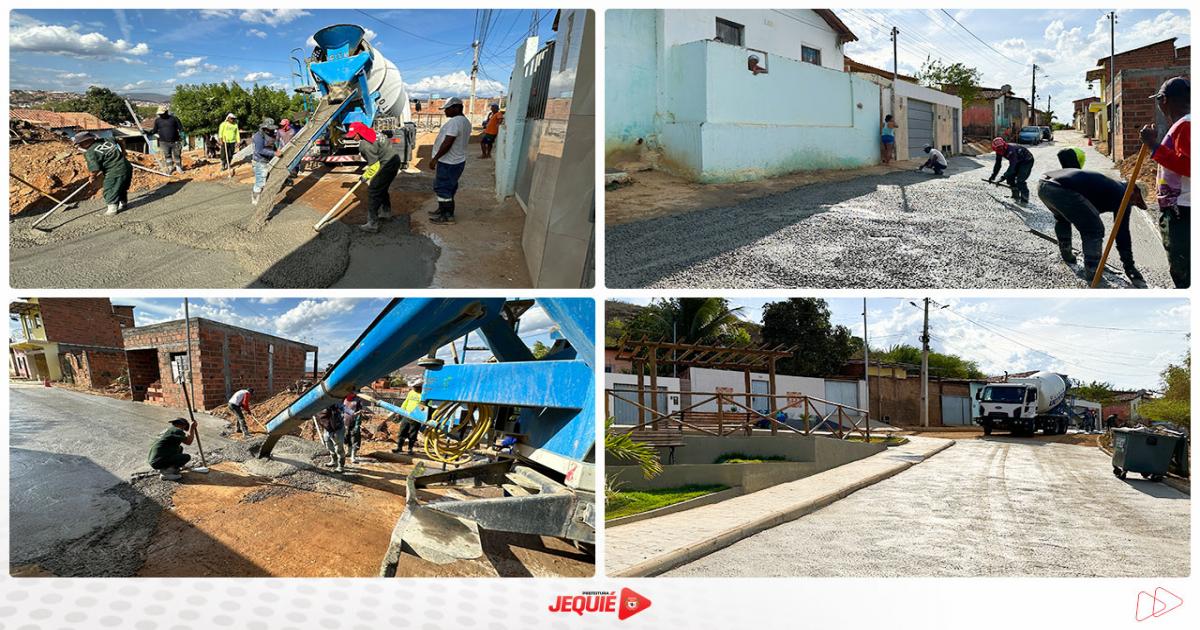 Prefeitura de Jequié segue ampliando pavimentação e contemplando novas ruas do KM 3, URBIS III e distrito de Itaibó