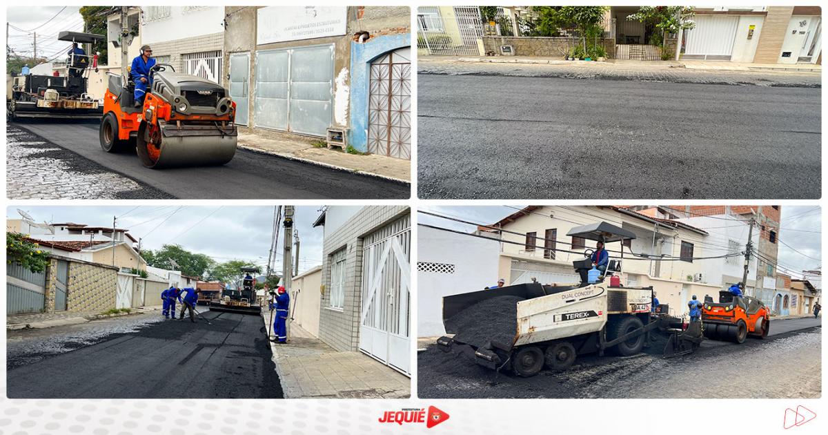 Prefeitura de Jequié investe em novas obras de pavimentação e o benefício chega à ruas dos bairros Espírito Santo, São José, Joaquim Romão e KM 4