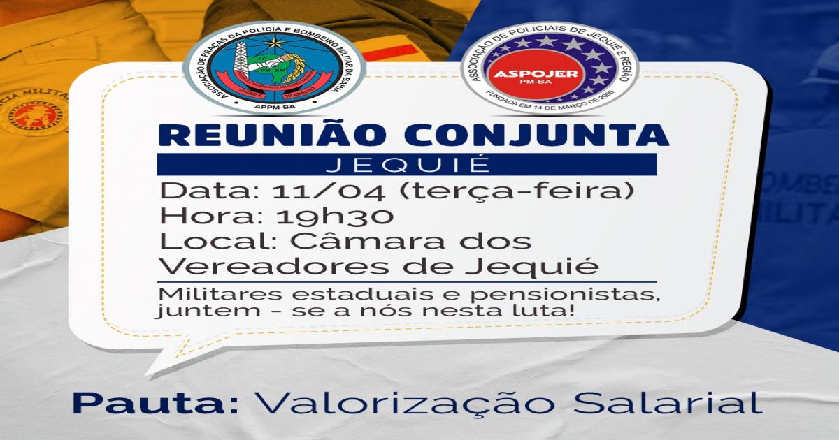 REUNIÃO CONJUNTA APPM/ ASPOJER- PAUTA VALORIZAÇÃO SALARIAL
