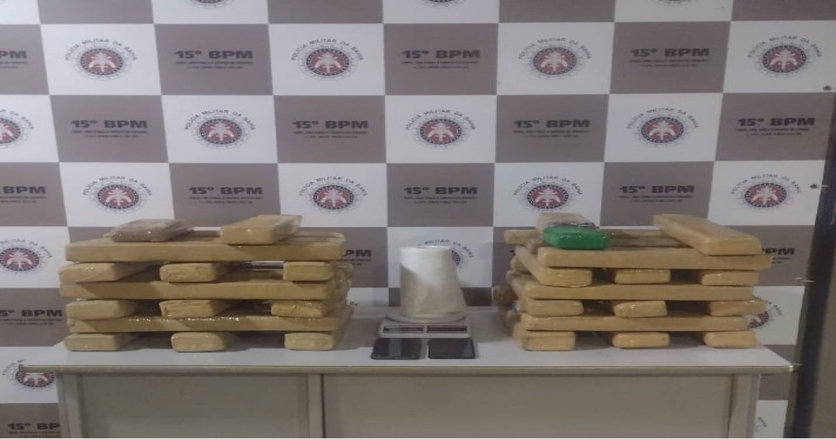 Quarenta quilos de maconha são localizados por equipes do 15º BPM