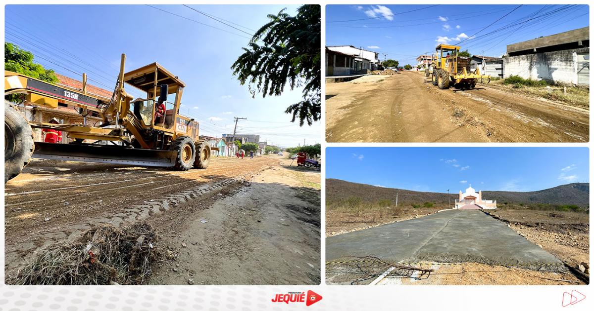 Prefeitura de Jequié retoma pavimentação de ruas do bairro KM 3 e amplia serviços de pavimentação no entorno do CEAVIG