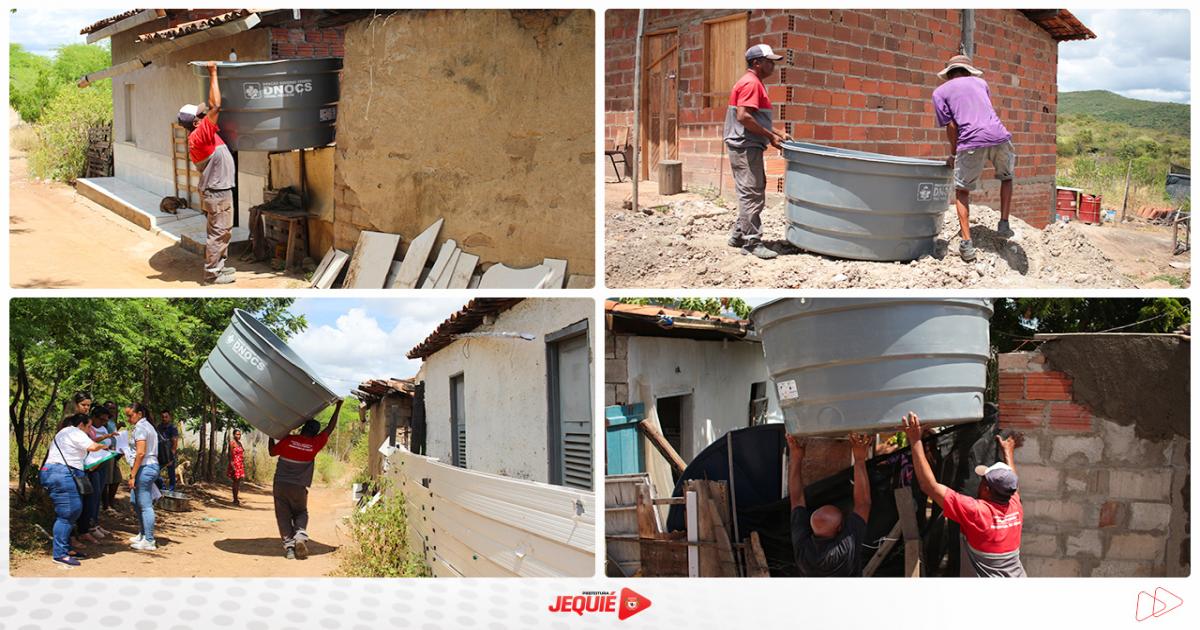 Prefeitura de Jequié distribuiu caixas dágua em comunidades carentes