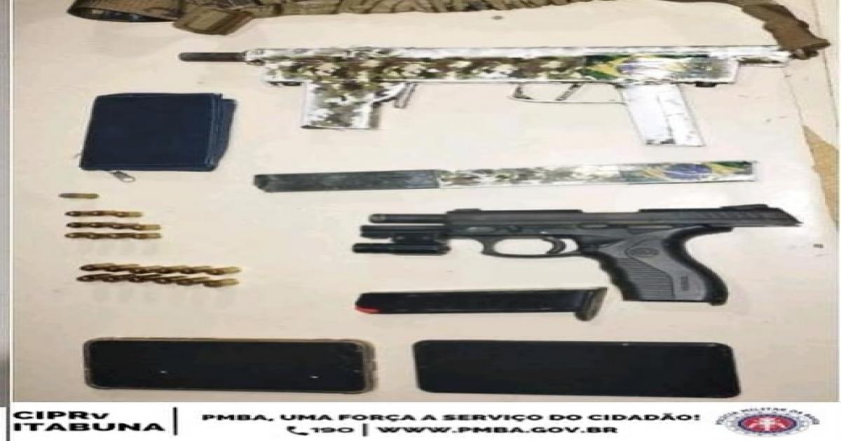 Três bandidos foram detidos com armamento pesado em Porto Seguro