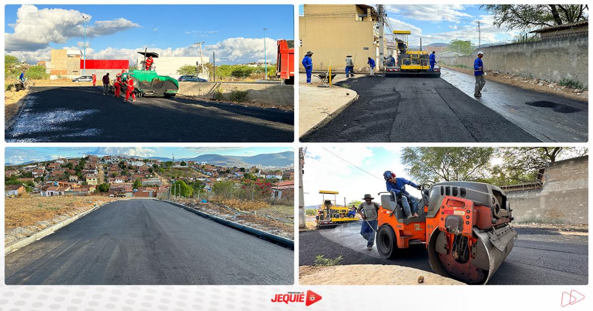 Prefeitura de Jequié segue investindo em melhorias urbanas levando mais pavimentação asfáltica para Avenida César Borges, Parque das Algarobas e KM 3