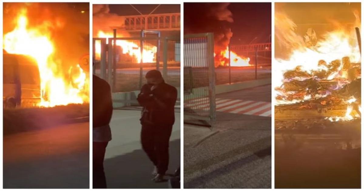Van da banda Lambasaia sofre acidente na BR-324: Queimou tudo.