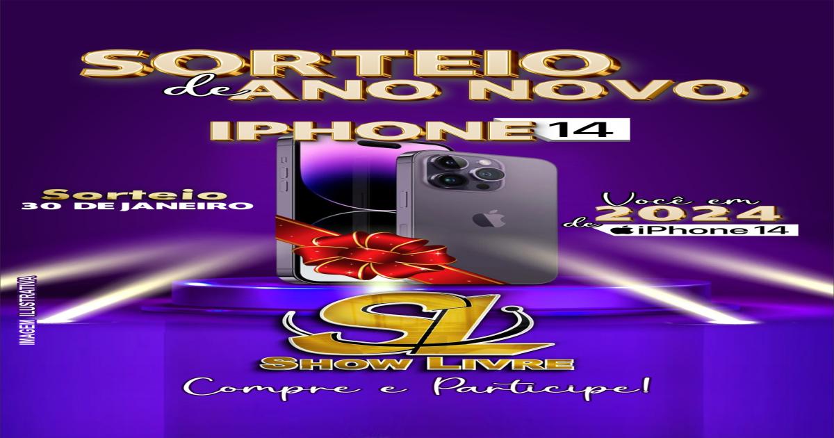 Comprando na Show Livre você concorre a um Iphone 14