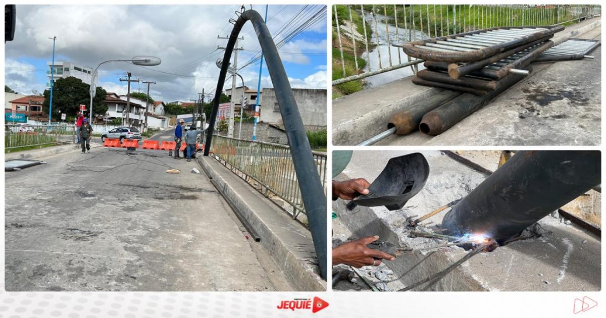 Prefeitura de Jequié inicia melhorias estruturais e construção de passarela para pedestres na ponte de acesso ao bairro Pompílio Sampaio