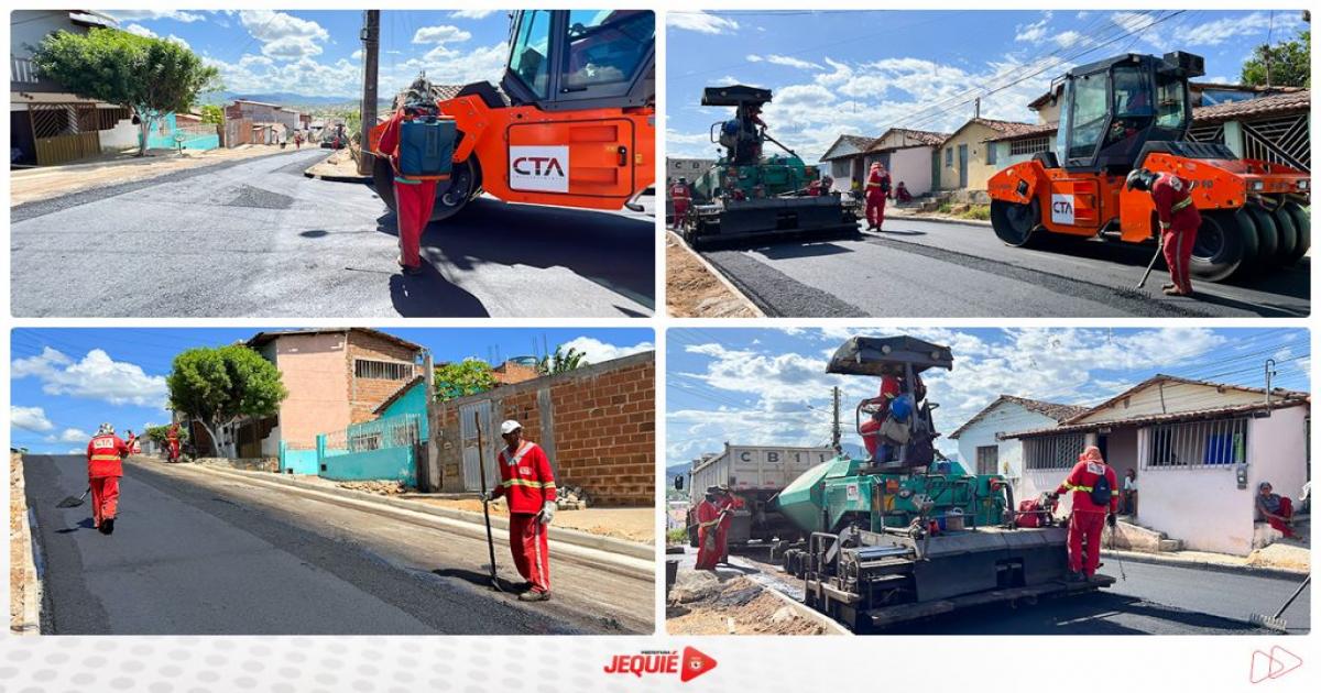 Prefeitura de Jequié avança com programa de pavimentação asfáltica nos bairros Kennedy e Cidade Nova