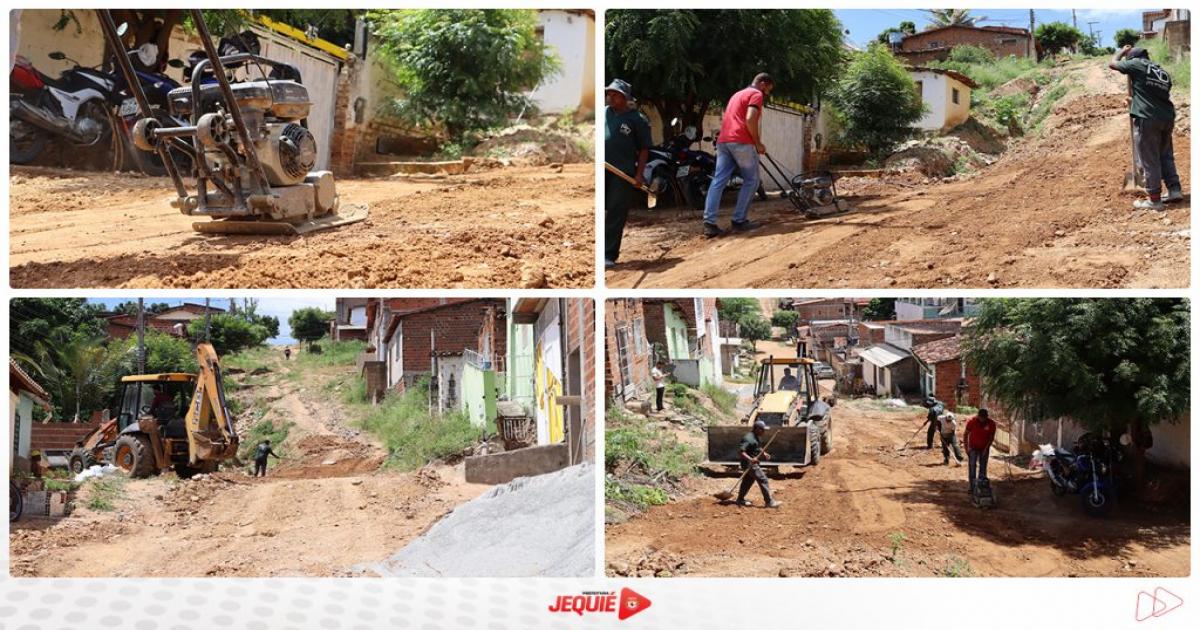 Prefeitura de Jequié segue com recuperação de ruas danificadas pelas chuvas e intensifica obras de concretagem