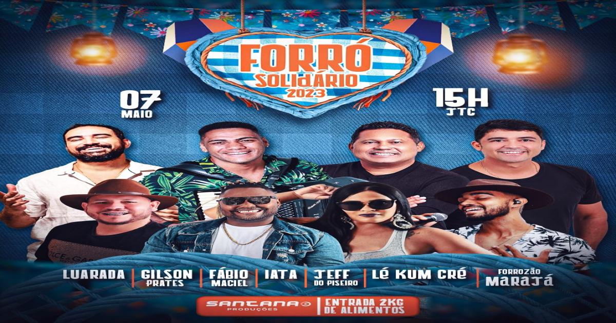 Forró Solidário, domingo no JTC.