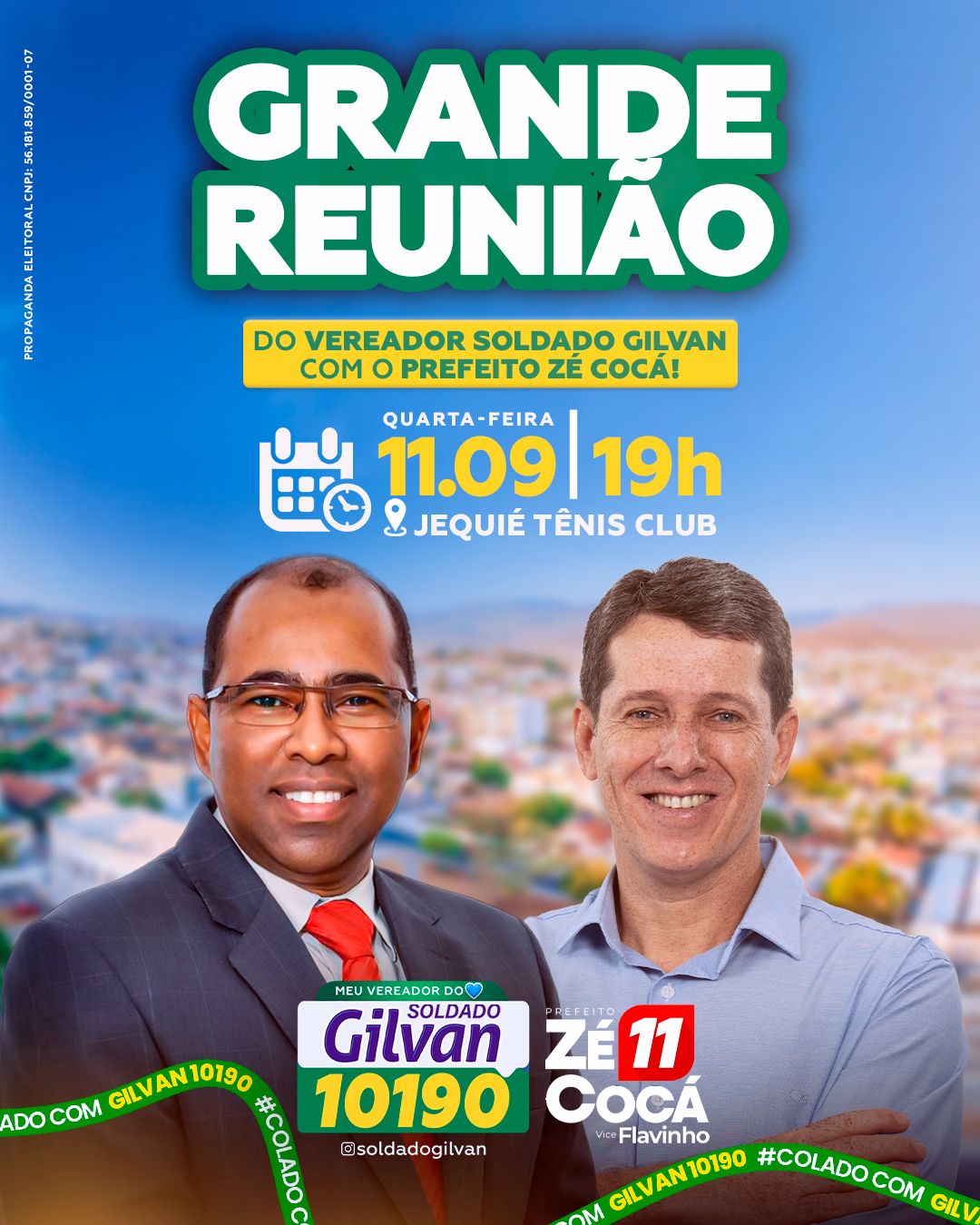 Agenda l Soldado Gilvan realizará reunião no JTC nesta quarta-feira (11) Agenda l Soldado Gilvan realizará reunião no JTC nesta quarta-feira (11)