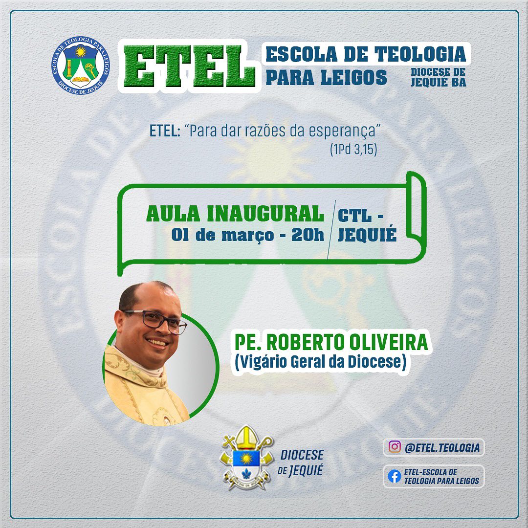 Início das aulas da Escola de Teologia para Leigos (ETEL)