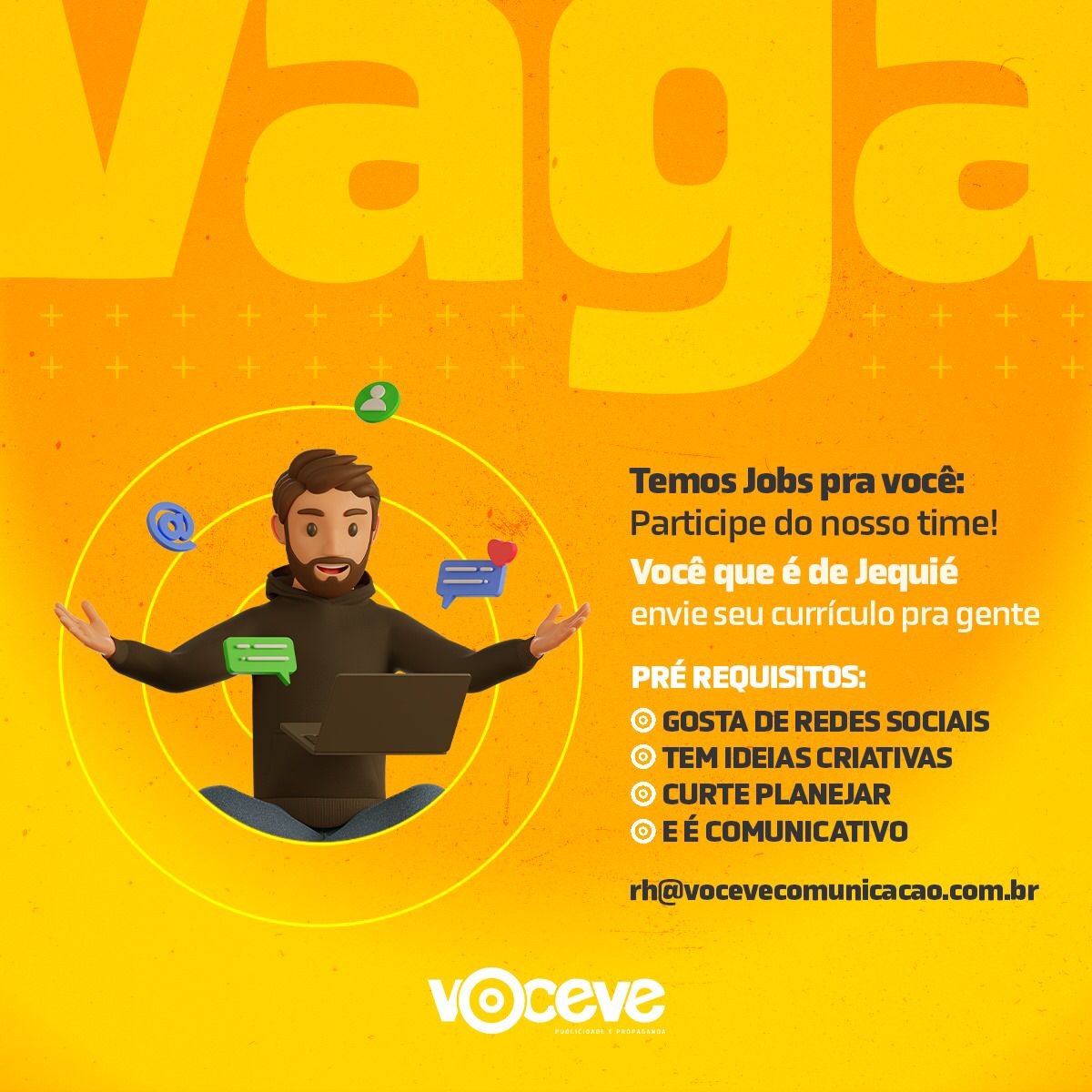 Agência Você Ve oferece vaga de emprego, mande seu currículo Agência Você Ve oferece vaga de emprego, mande seu currículo