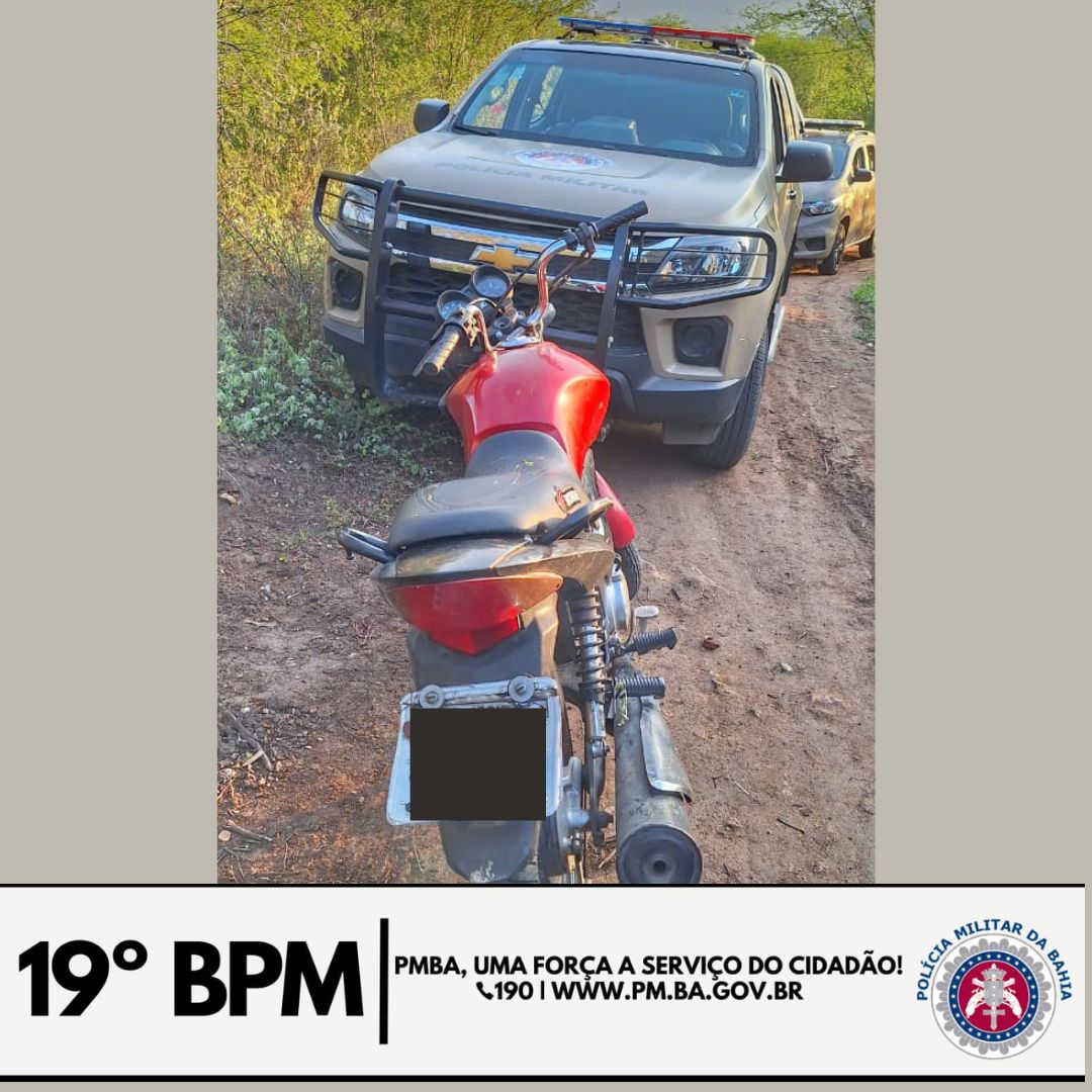 Moto roubada no início de agosto foi encontrada no matagal