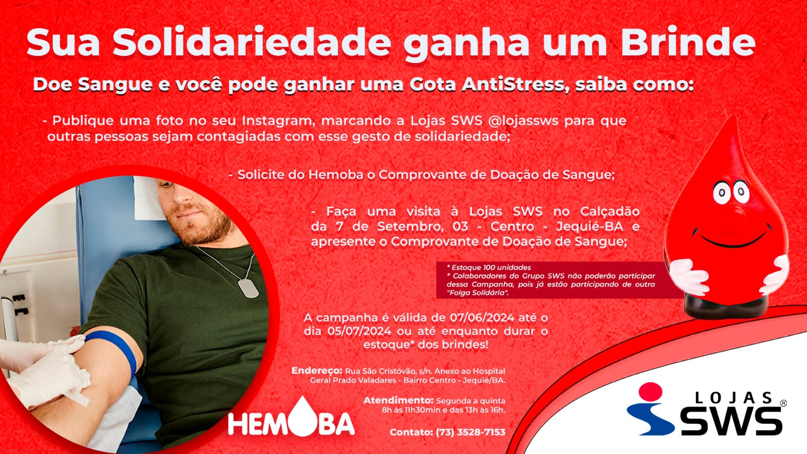 Doe Sangue, Salve Vidas: sua Solidariedade ganha um brinde!
