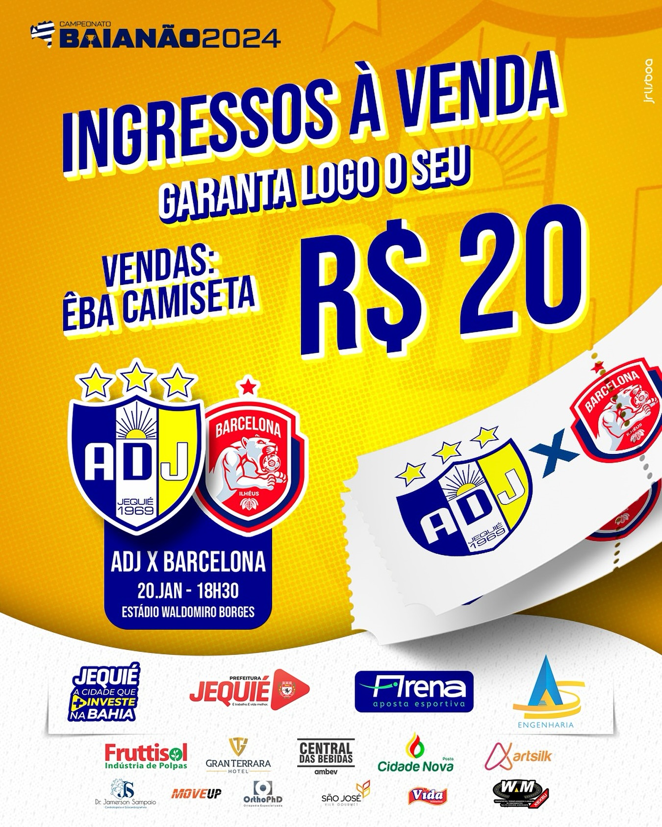 Ingressos para Jequié e Barcelona já estão a venda Ingressos para Jequié e Barcelona já estão a venda